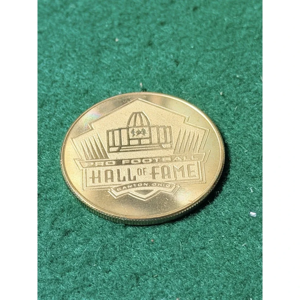 NFL Pro Football‎ Hall of Fame Canton Ohio Gold Tone Coin Token Official